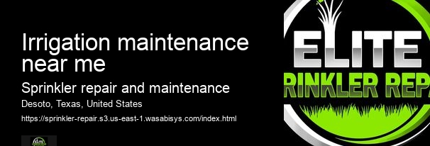 Irrigation maintenance near me