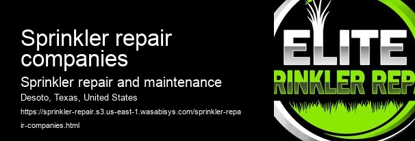 Sprinkler repair companies