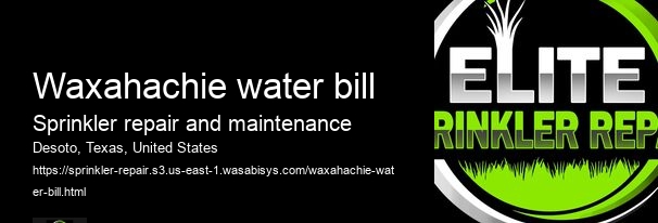 Waxahachie water bill